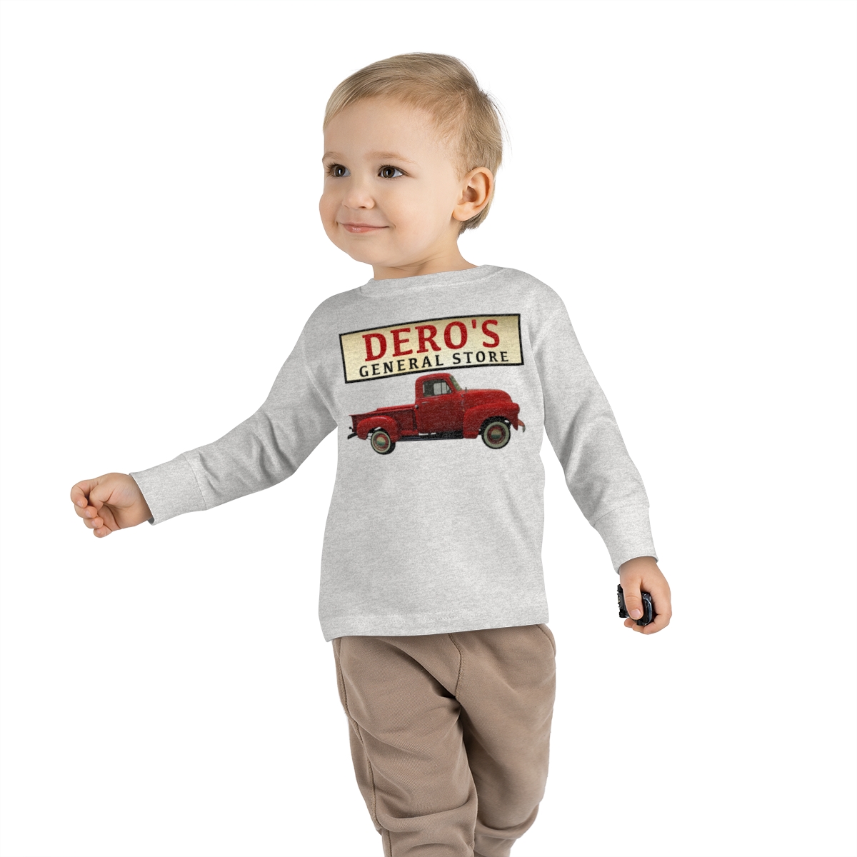 Toddler - General Store's Red Truck Long Sleeve Tee - Image 11