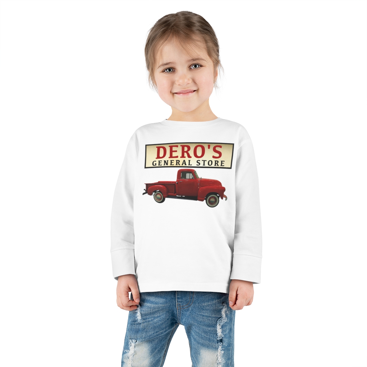 Toddler - General Store's Red Truck Long Sleeve Tee - Image 8