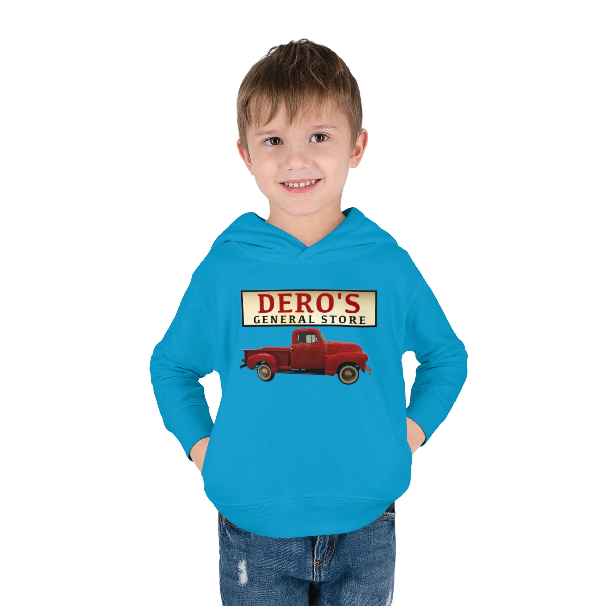Toddler - Red Truck's Pullover Fleece Hoodie - Image 6