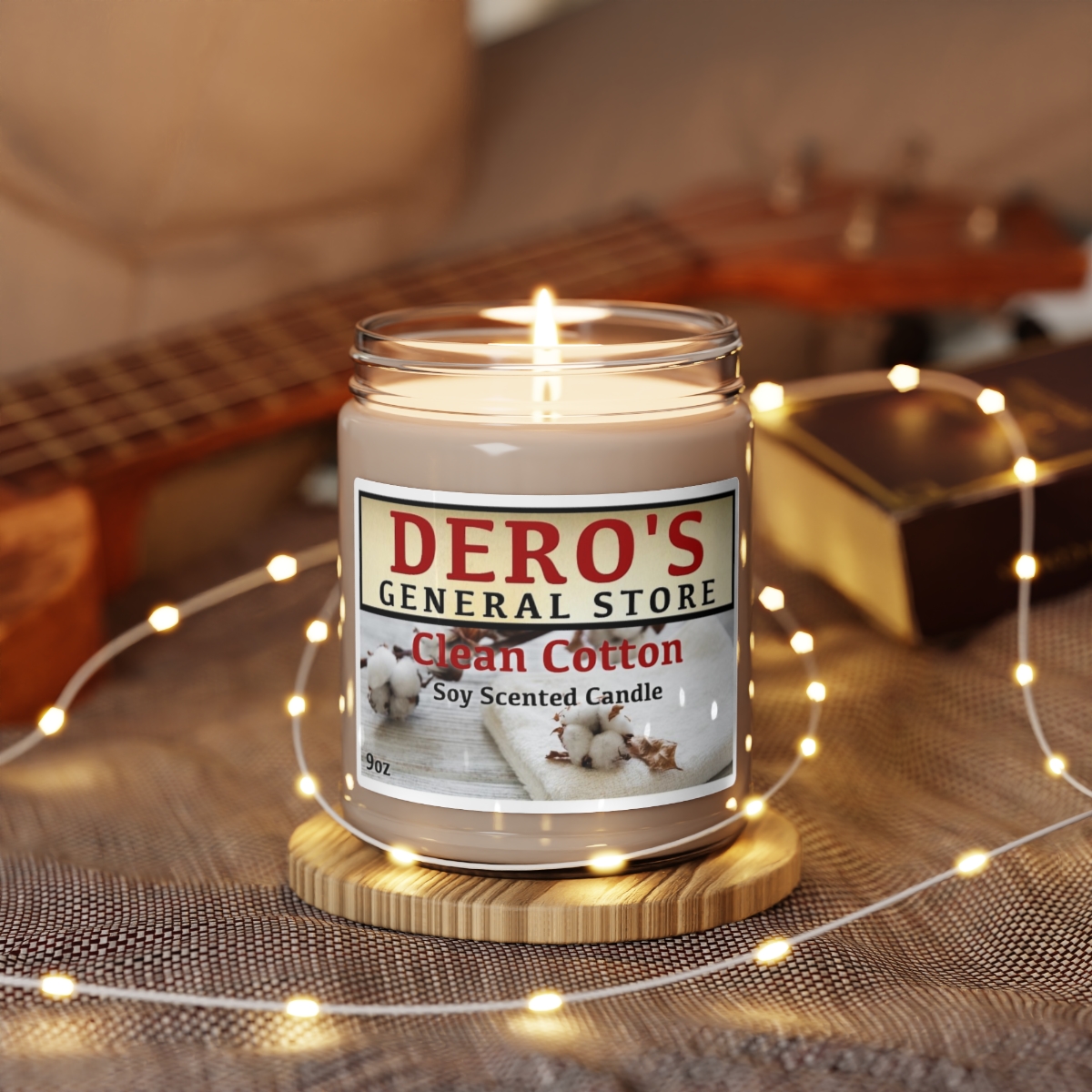 Clean Cotton – Premium Soy Candle, 9oz - Image 3