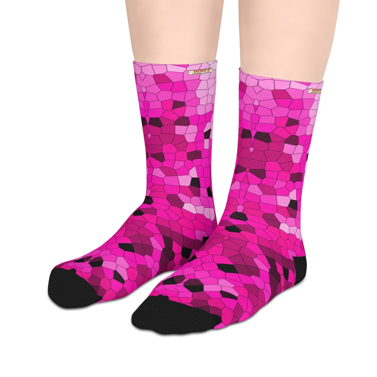 Pink Mosaic Mid-length Socks - Image 3