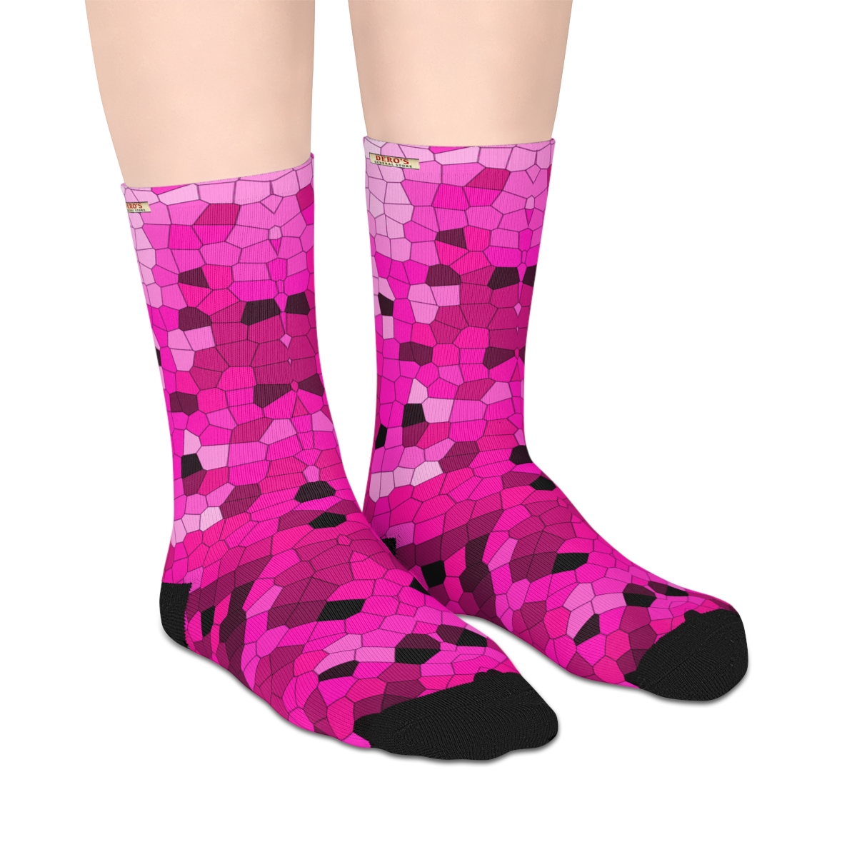 Pink Mosaic Mid-length Socks - Image 4