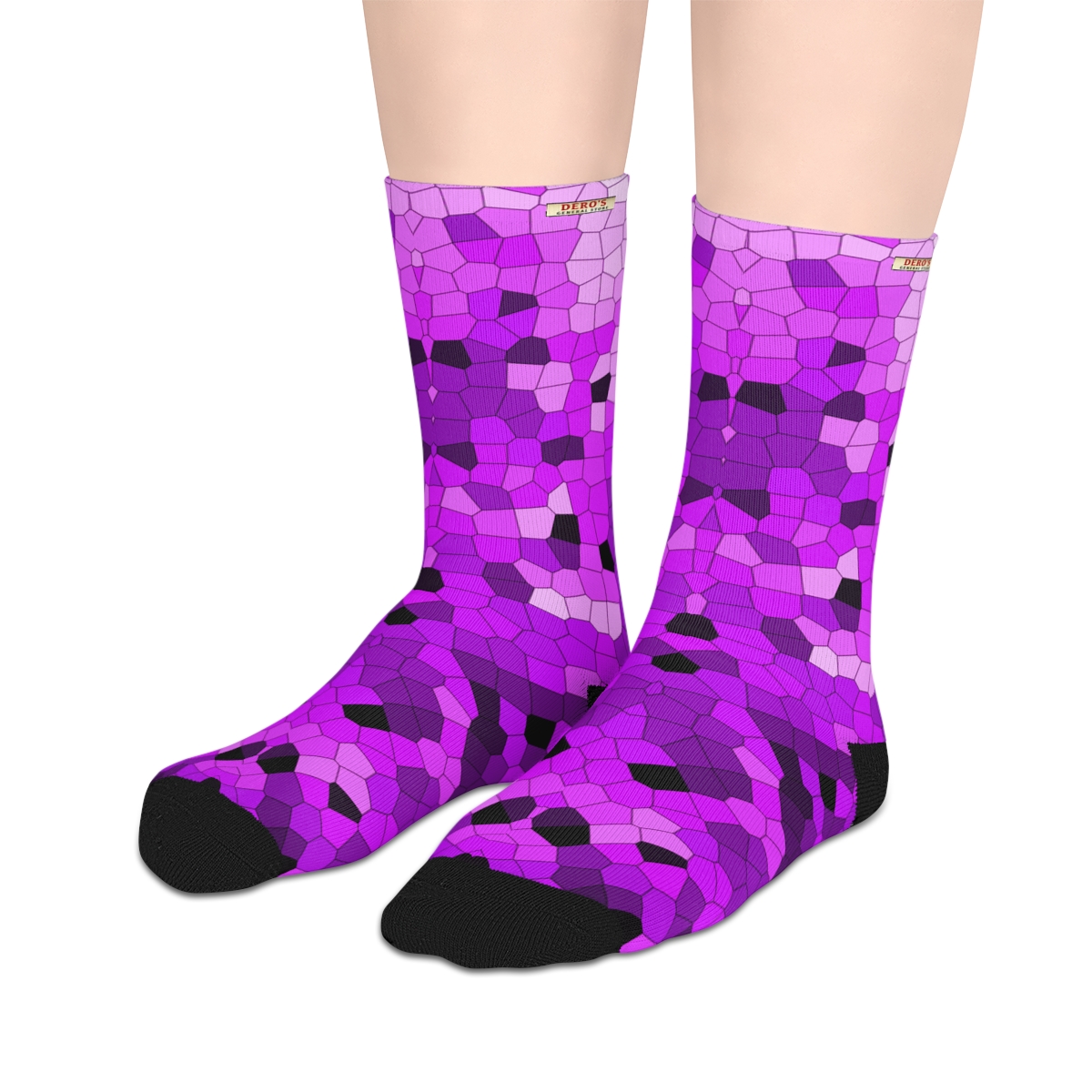 Purple Mosaic Mid-length Socks - Image 3