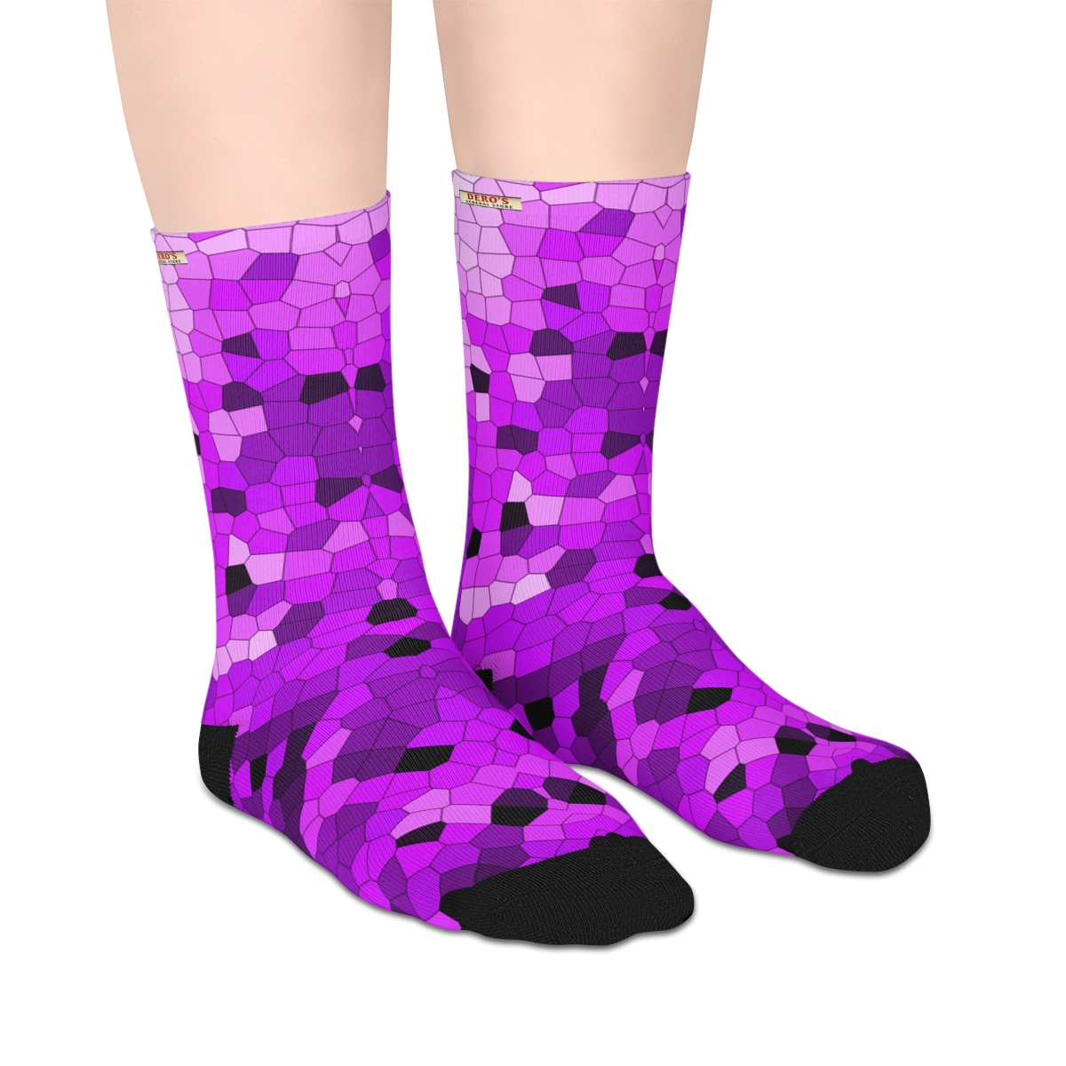 Purple Mosaic Mid-length Socks - Image 4