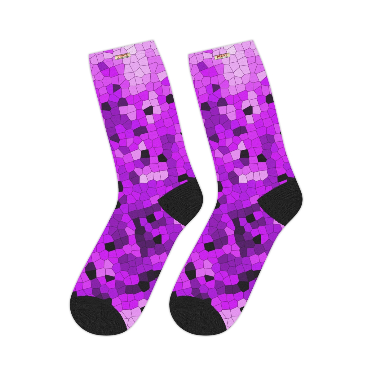 Purple Mosaic Mid-length Socks - Image 8