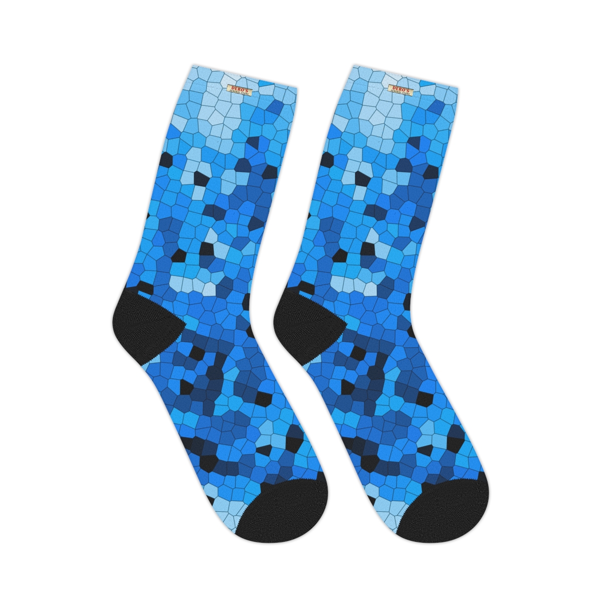 Blue Mosaic Mid-length Socks - Image 7